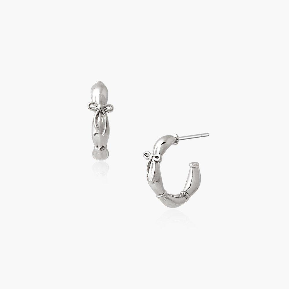 [Hoop Ring] Sheer Ribbon Earrings