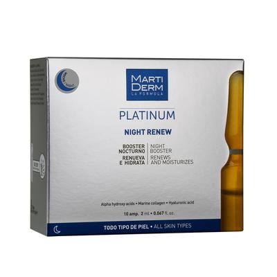 MartiDerm Platinum Night Renew, Anti-aging Night Booster In Ampoules 10x 2ml