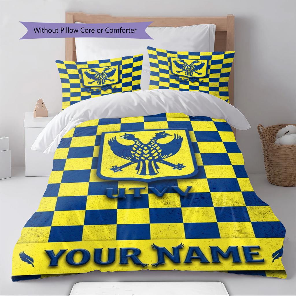 Name Custom Sint-Truidense VV Pattern Bedding Set Quilt Cover Pillowcase Home Decor Gift (1 * duvet cover + 2 * pillowcase, without core)
