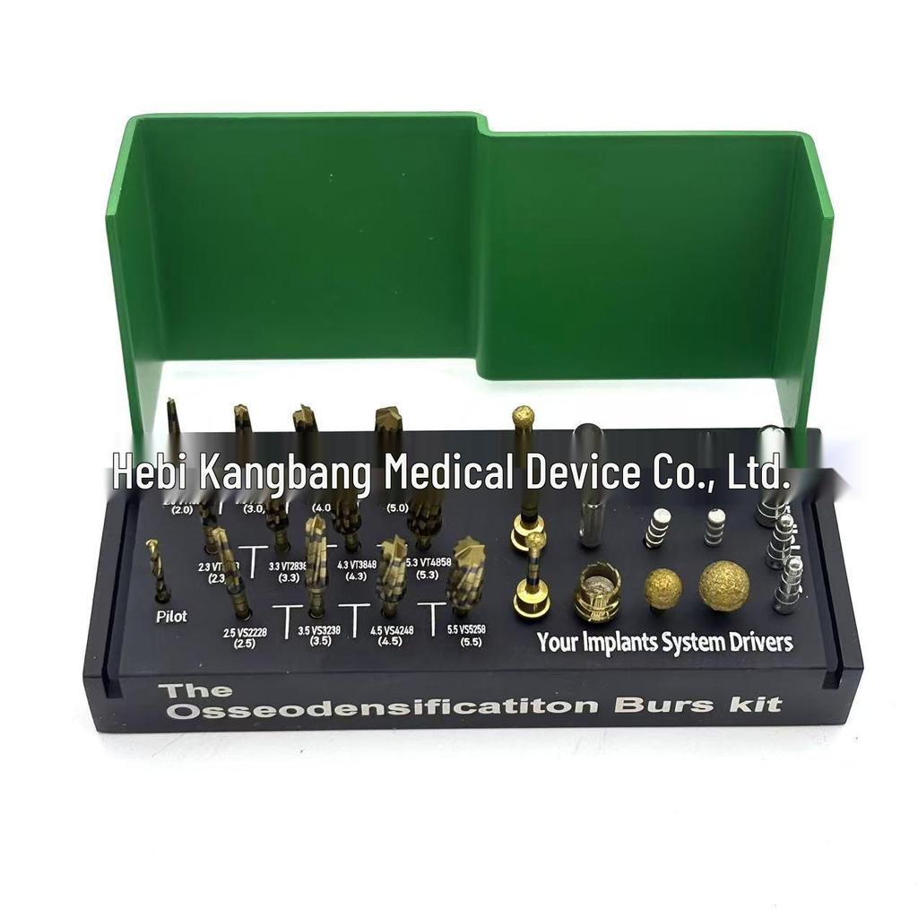 Maxillary Sinus Lift & Bone Compaction Drill Set with Stop Ring for Oral Procedures