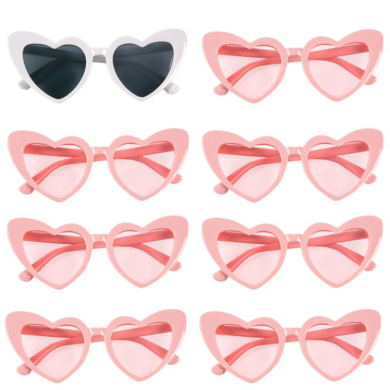 Bachelorette Party Sunglasses Bride To Be Bridesmaid Gift Wedding Bridal Shower Decor Black White Square Heart Shaped Glasses
