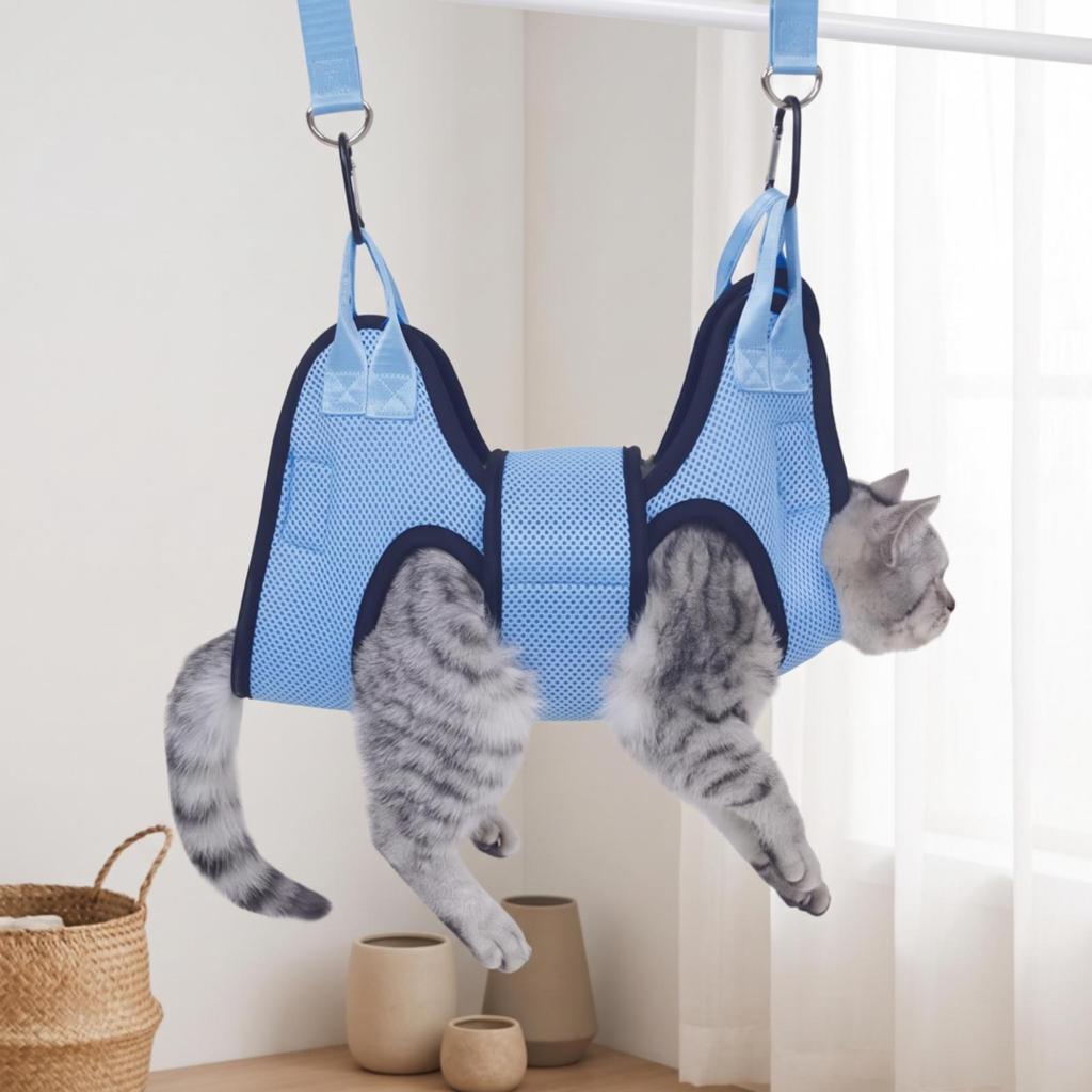 Dog Grooming Support | Breathable Mesh Fabric, Pet Harness with Straps,