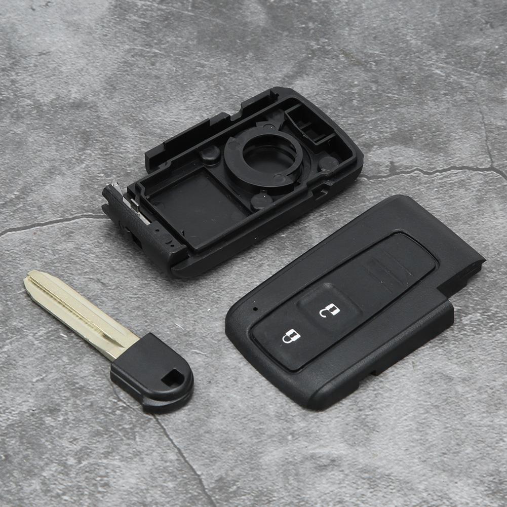 2 Buttons Car Key Fob Case Cover Remote Key Shell with Key Embryo Fit for Toyota Prius