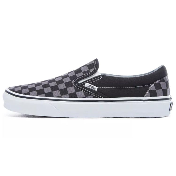 Vans Slip-On Schachbrett Classic Unisex Low Top Skate-Schuhe Schwarz Grau VN000EYEBPJ 45 black