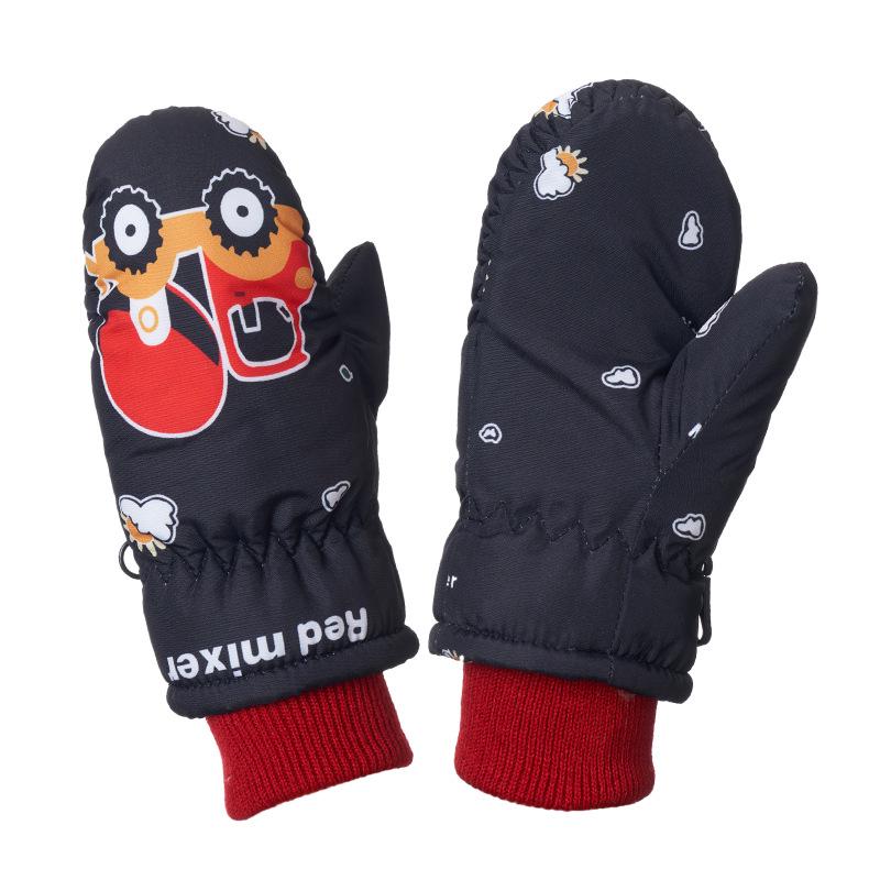 Samt-Skihandschuhe: Rutschfest, Warm und Dick für Kinder im Alter von 2-5 Jahren