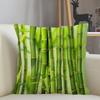 Musife Green Bamboo Pillowcase Custom Square Pillow Cover Case Zipper Pillowcase 35X35,40X40,45X45Cm Drop Shipping 12.15