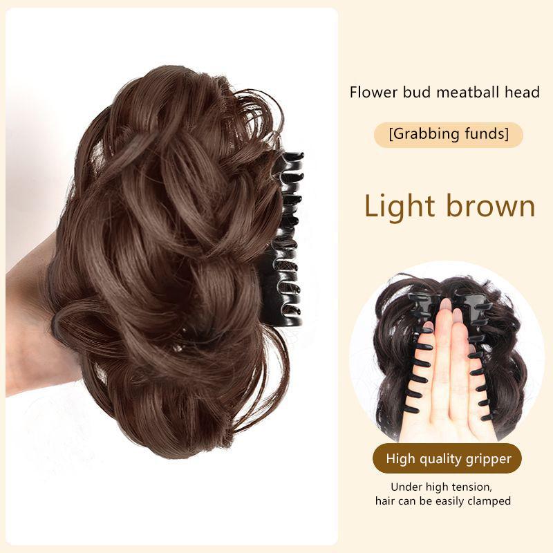

Women Synthetic Hair Bun Bud Wig Bag Claw Clip To Increase Hair Pony Tail Hair Piece Daily Party Lifelike Styling Tools