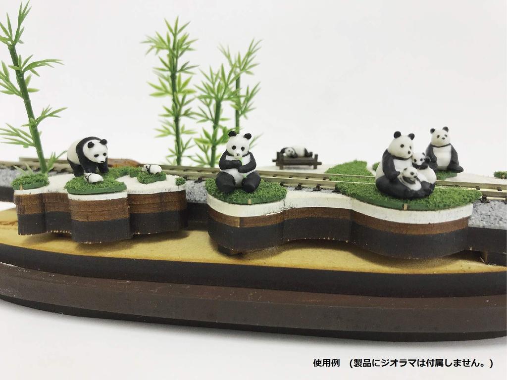 KATO Figuanimal Series 187 Panda Family 7-piece Set 28-850 Diorama Supplies
