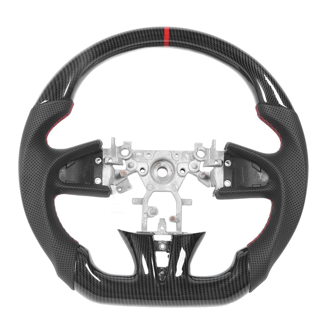 Hydro Dip Carbon Fiber Look Steering Wheel Perforated Leather Replacement For Infiniti Q50 2014 to 2016