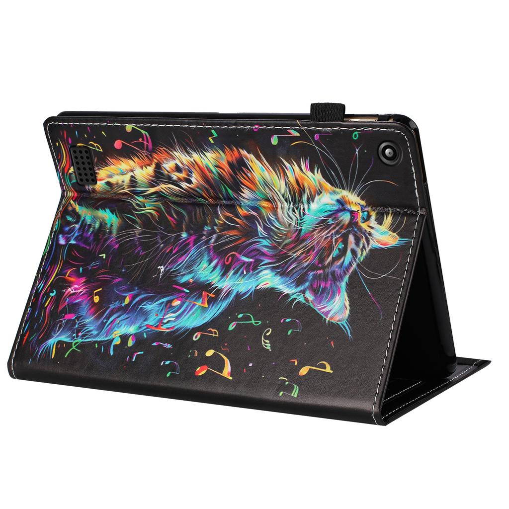 Tablet Case For Amazon Fire HD 8 (2018)/(2017)/(2016) Pattern Leather Cover with Auto Sleep/Wake, Card Holder