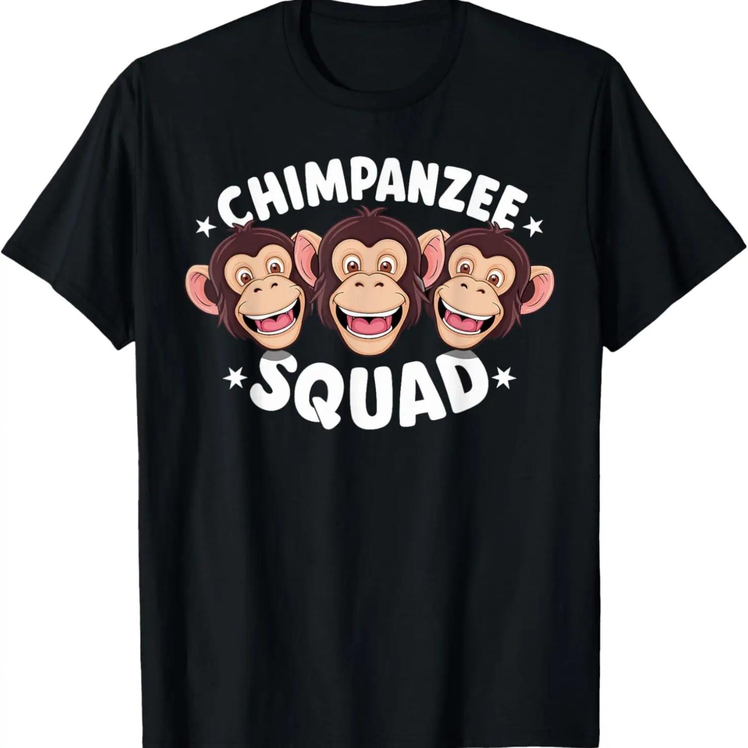 Chimpanzee Squad Tshirt Chimp Lover Shirt _ Kids Chimpanzee T-Shirt S