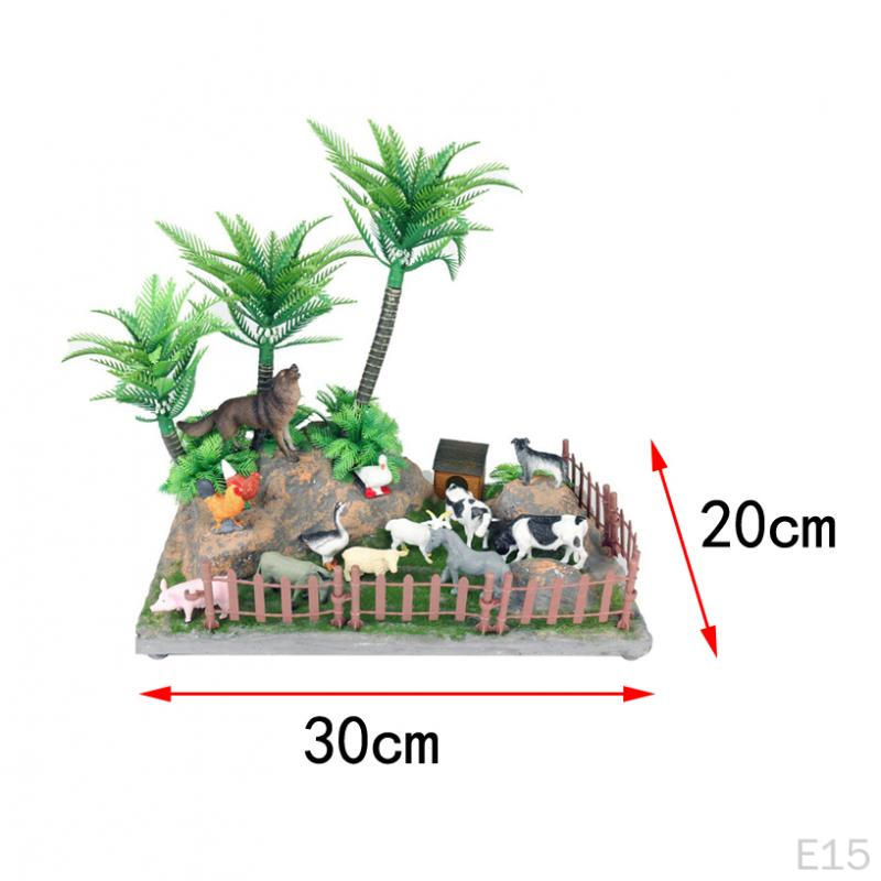 Animal Figures Micro Scenery Board Decoration Kids Playset