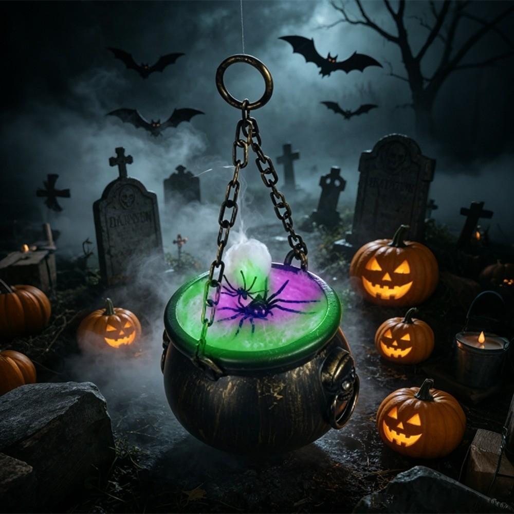 Mystical Halloween Cauldron Black Party Prop Decor Table Centerpiece Halloween