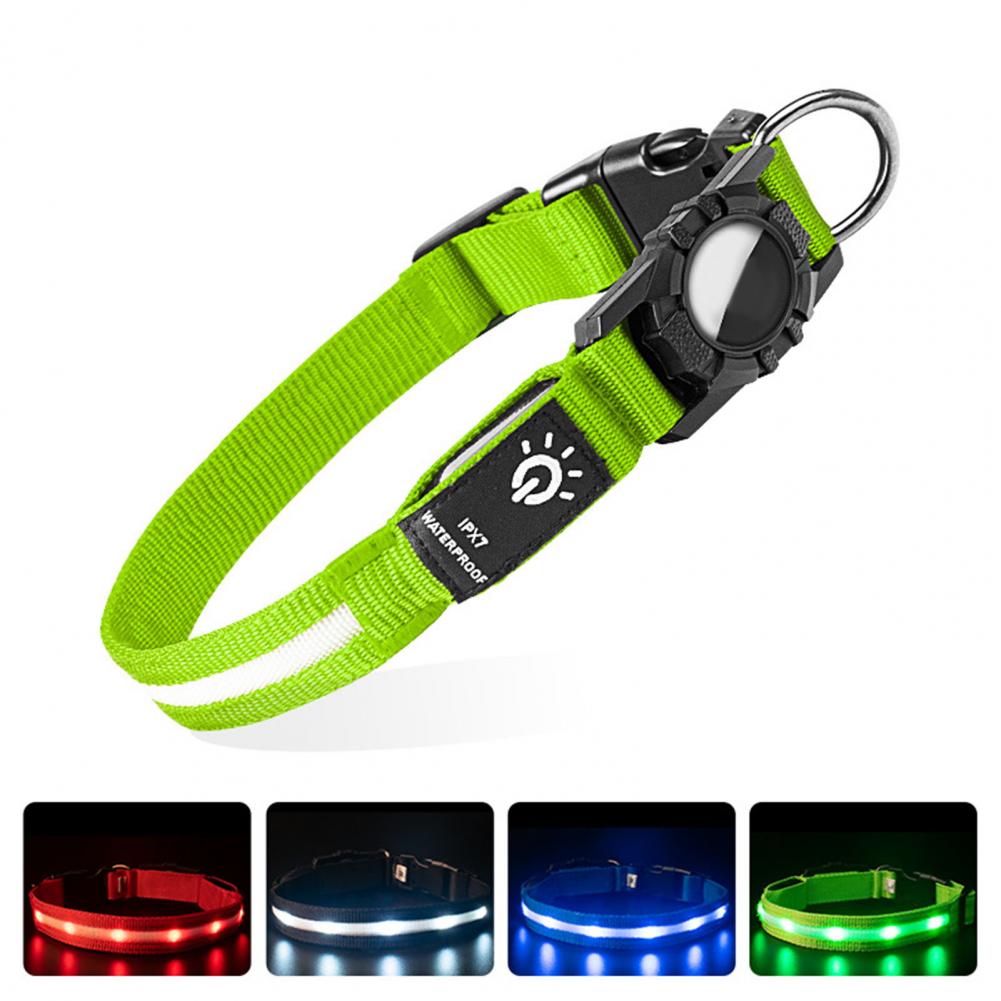 Leichtes Hundehalsband für kleine Hunde Verschleißfestes Hundehalsband für Outdoor-Abenteuer Wiederaufladbares LED-Hundehalsband für die Nacht