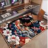 Koi Fish Theme Soft Crystal Velvet Rug Custom Name & Text Print Non Slip Floor Rug for Bedroom Living Room
