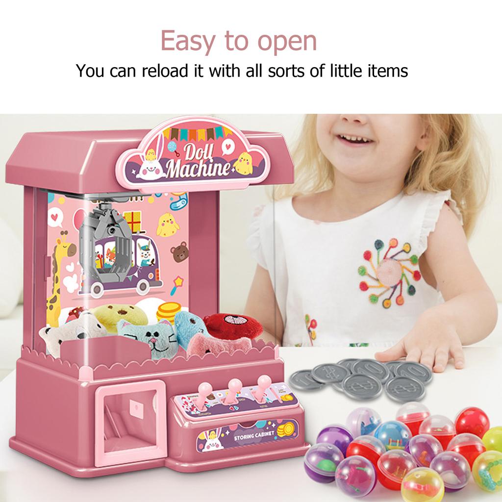Doll Grabber Machine Cool Light Music Electric Eggshell Grabber Game Toy for Party