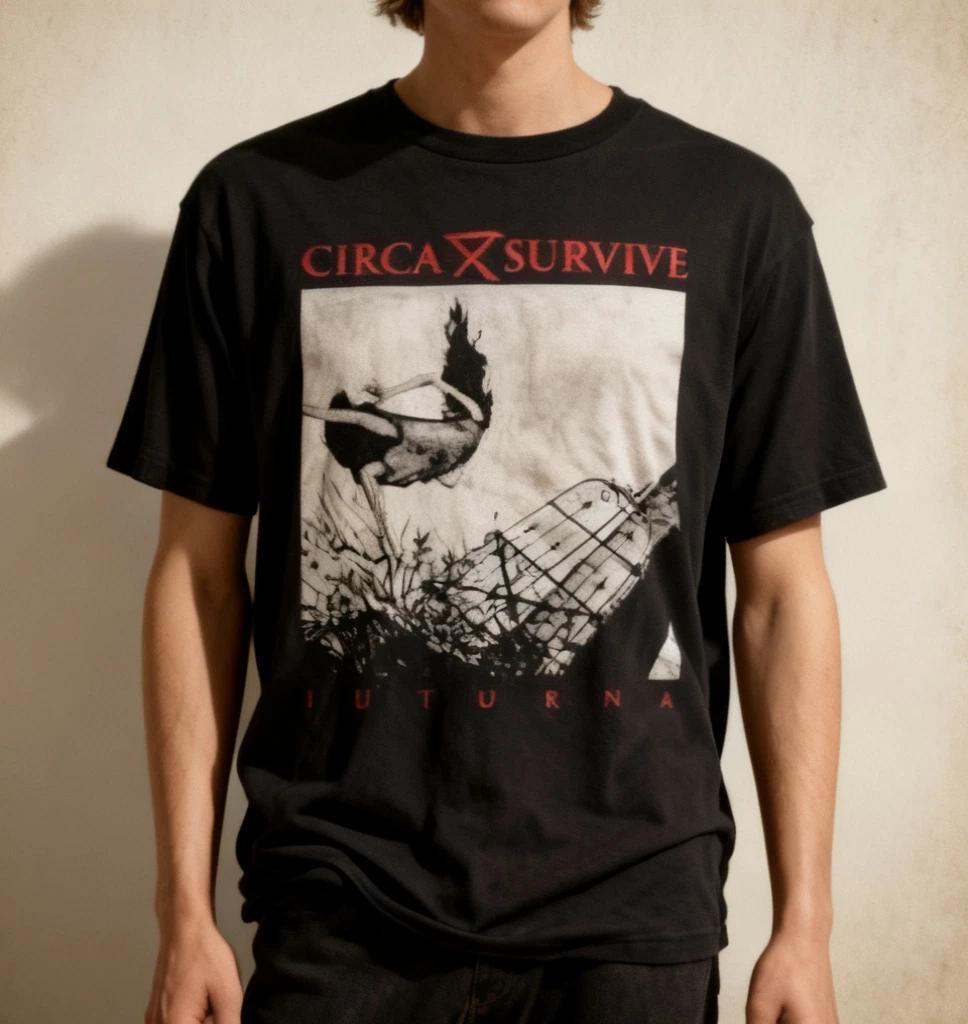 Circa Survive Juturna Album Cover Black All Size T-Shirt NWT