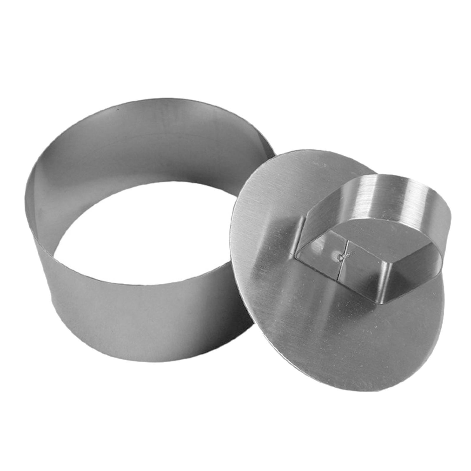 Stainless Steel Cake Ring Cake Mold Pack Cake Mould Round Stainless Steel Ring Mold For Cooking With Pusher Heart Shape Mold