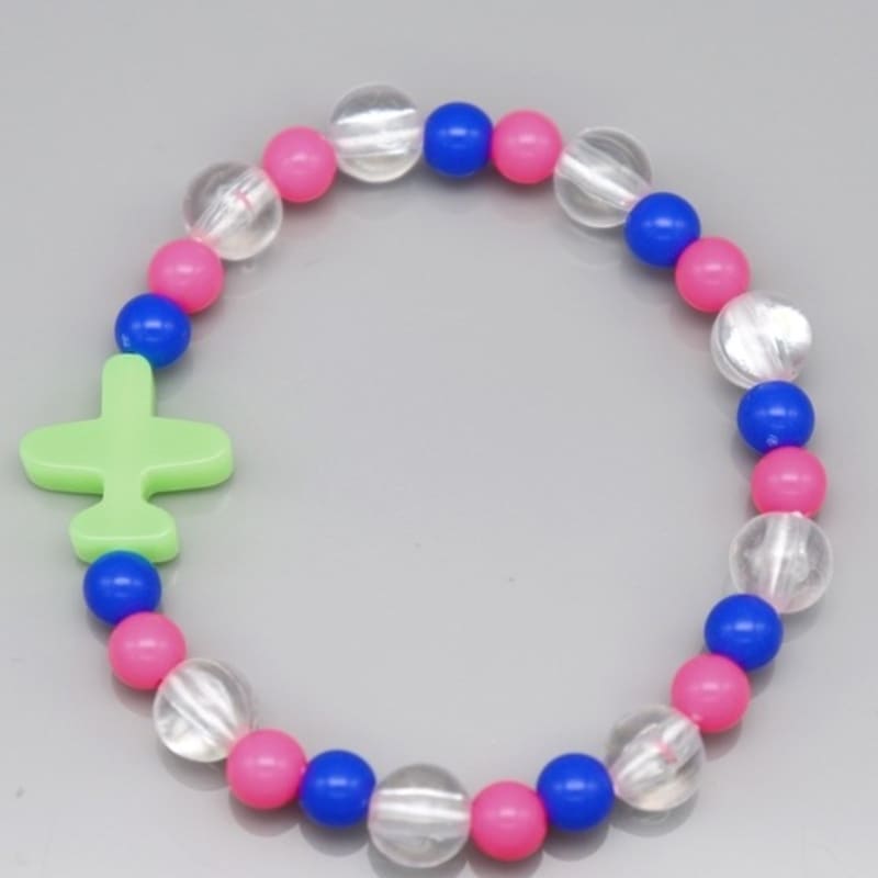 BONBEAU Vivid color airplane charm acrylic ball Bracelet 6 colors