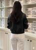 Stylish Black Bomber Women's Jacket Handmade Casual Soft Lambskin Leather Biker