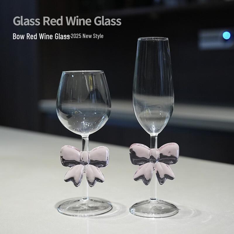 High Borosilicate Glass Bowknot Wine Glass