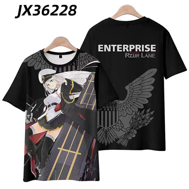 Popular Game Azur Lane T-shirt 3D Print Men/Women Anime t shirt Casual Harajuku