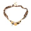 European and American Stainless Steel Leopard Print Necklace and Bracelet Set - Non-fading, Niche Style Jewelry.