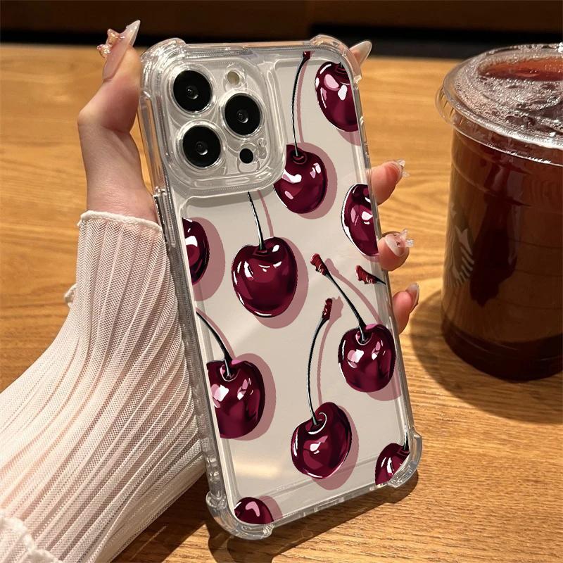 Case For Xiaomi 12T 15T Pro 15 POCO X8 PRO MAX M7 F7 Ultra X7 X5 X4 X3 F4 Fashion Bow Cherry Lichee Soft Transparent Cover
