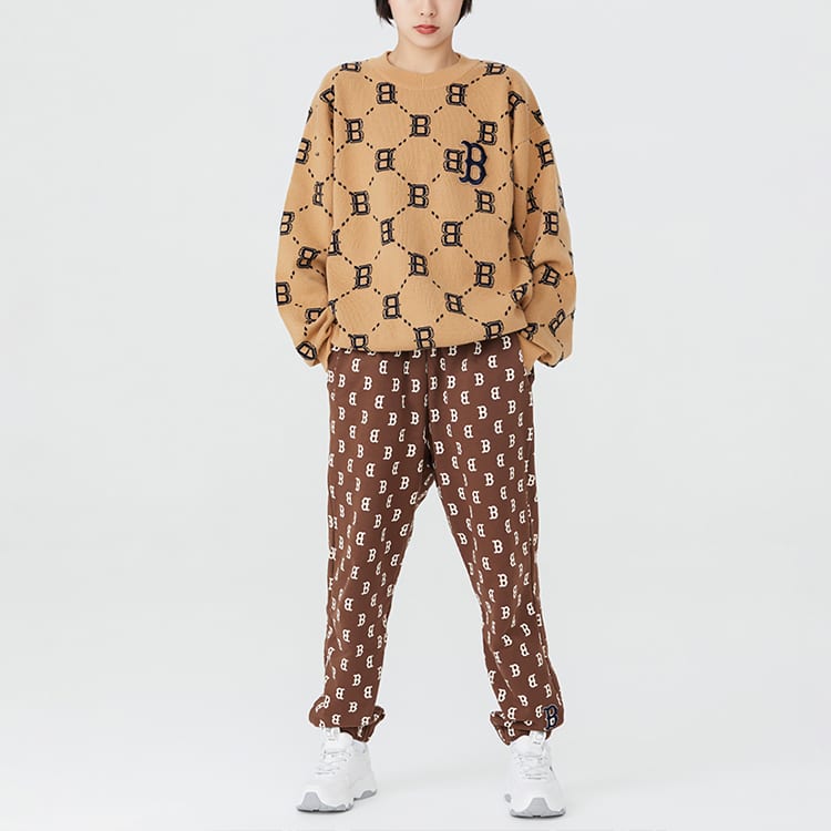 MLB FW22 Sweater Unisex Beige Yellow 3AKPM0226-43BGS