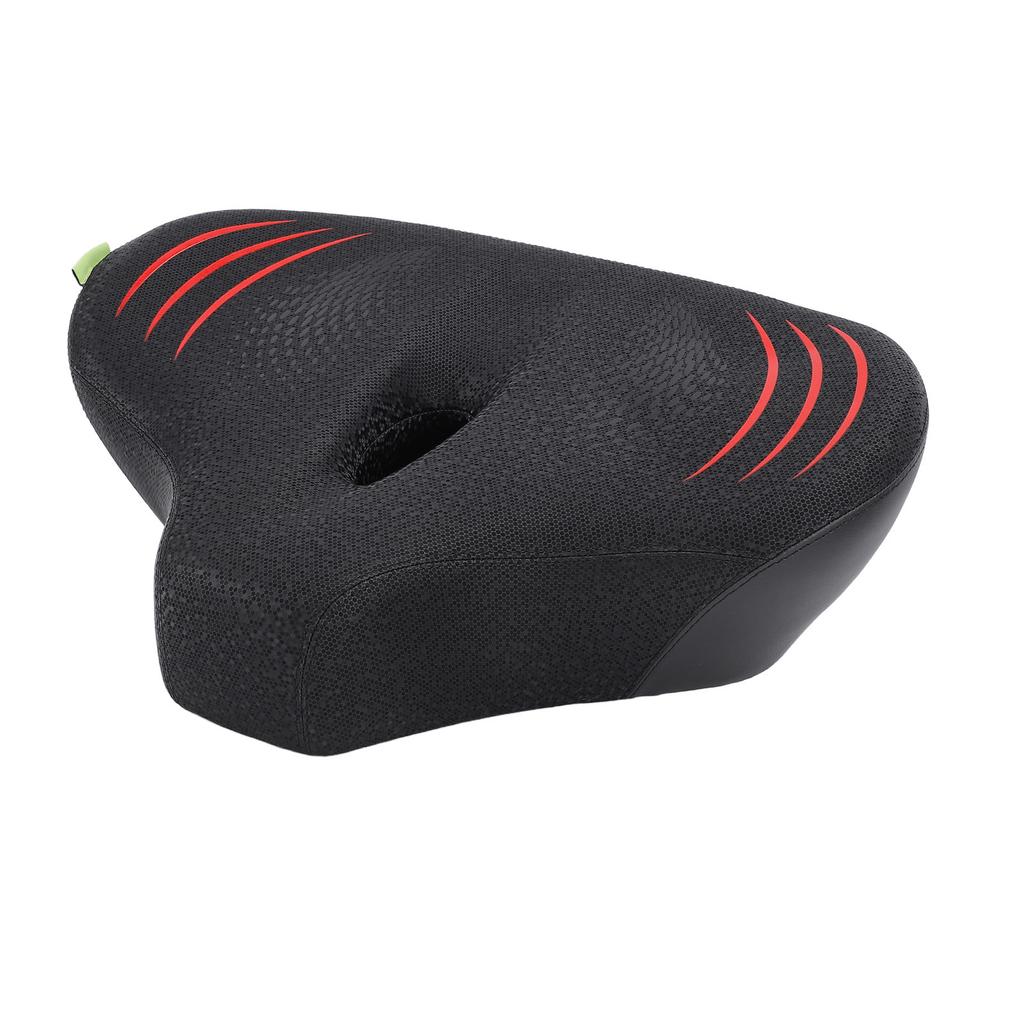 Fahrradsitzkissen Breit Verdickt Stoßdämpfung Atmungsaktives Sattelpad für Peloton Schwarz Rot