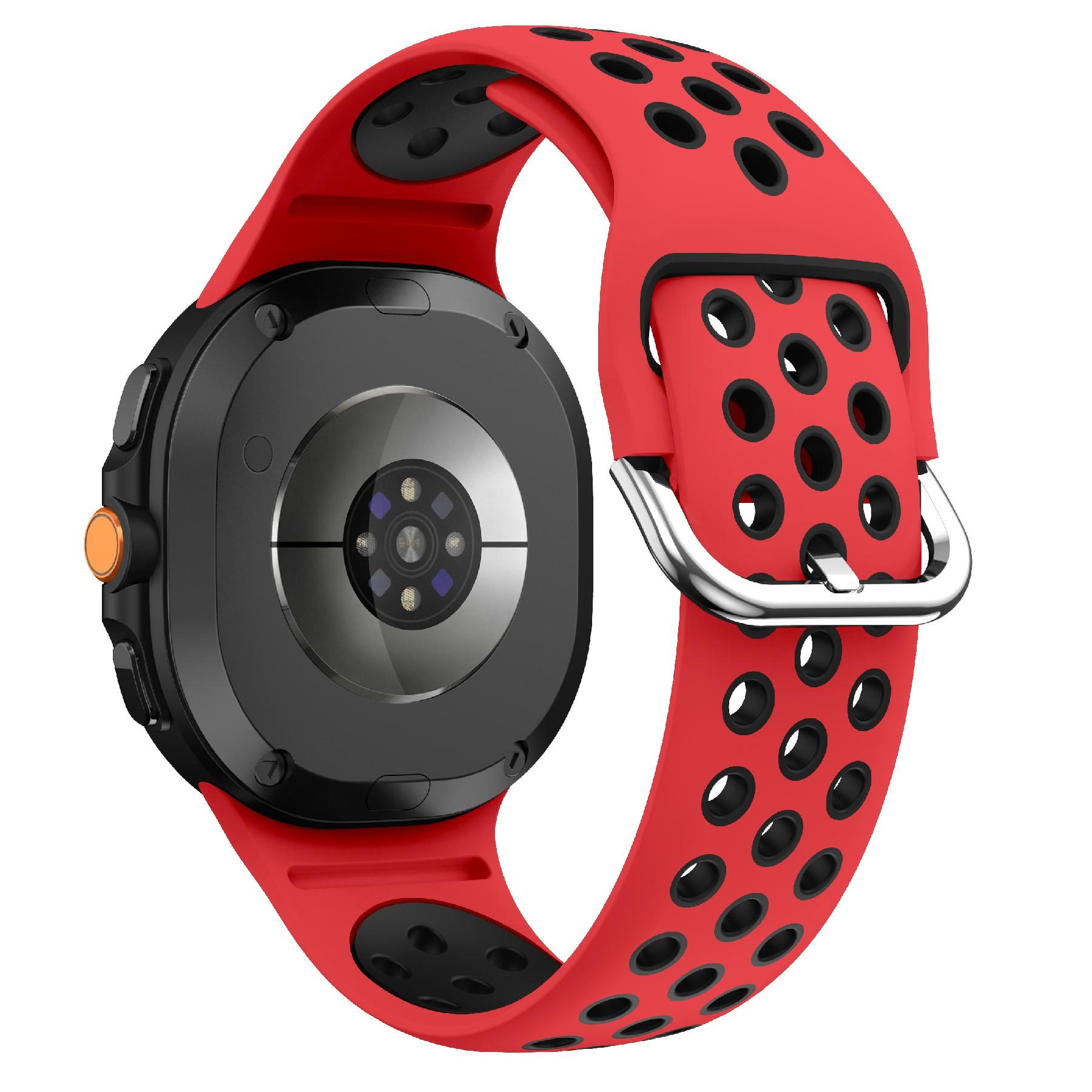 

Multi-Hole Dual Color Silicone Strap for Samsung Galaxy Watch8 Classic 46mm/Watch8 40mm/44mm Breathable Watch Band
