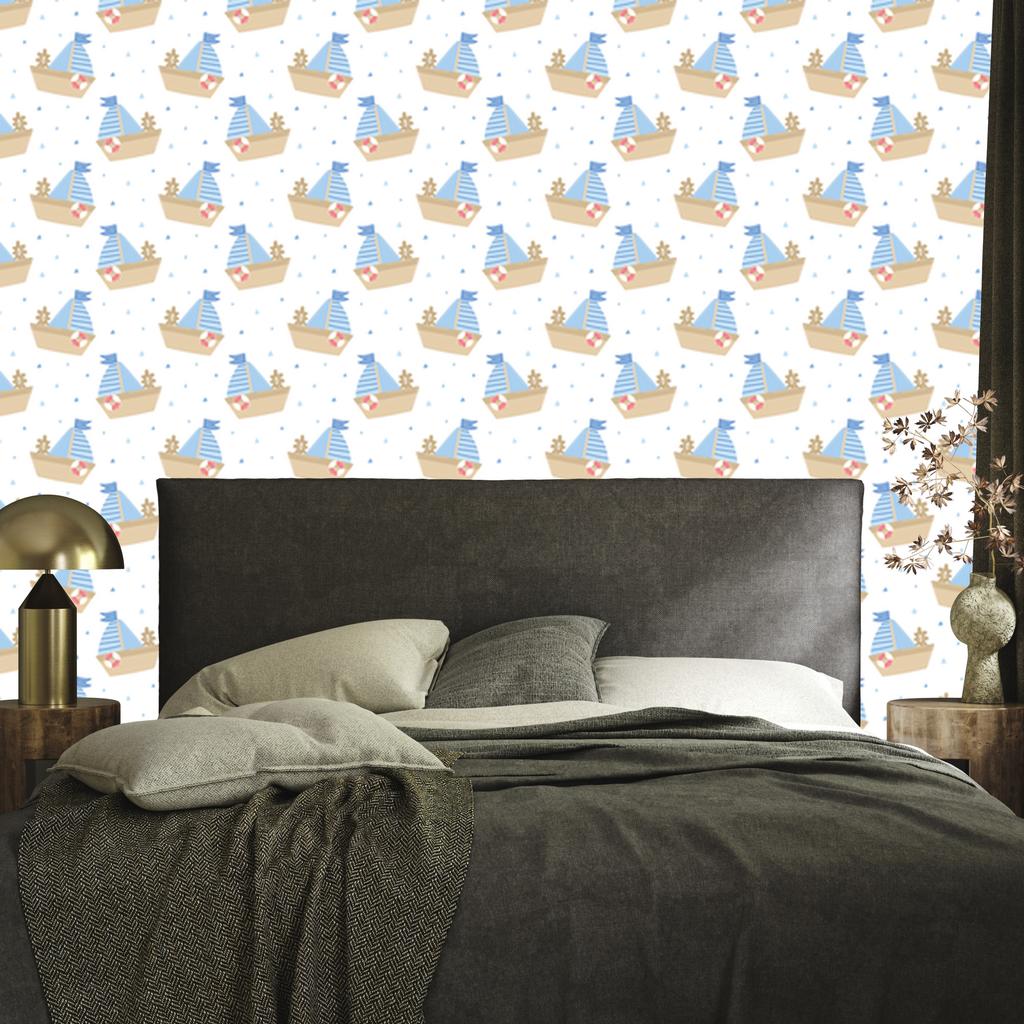 Fairytale sailboats wallpaper for living room and bedroom 50x1000