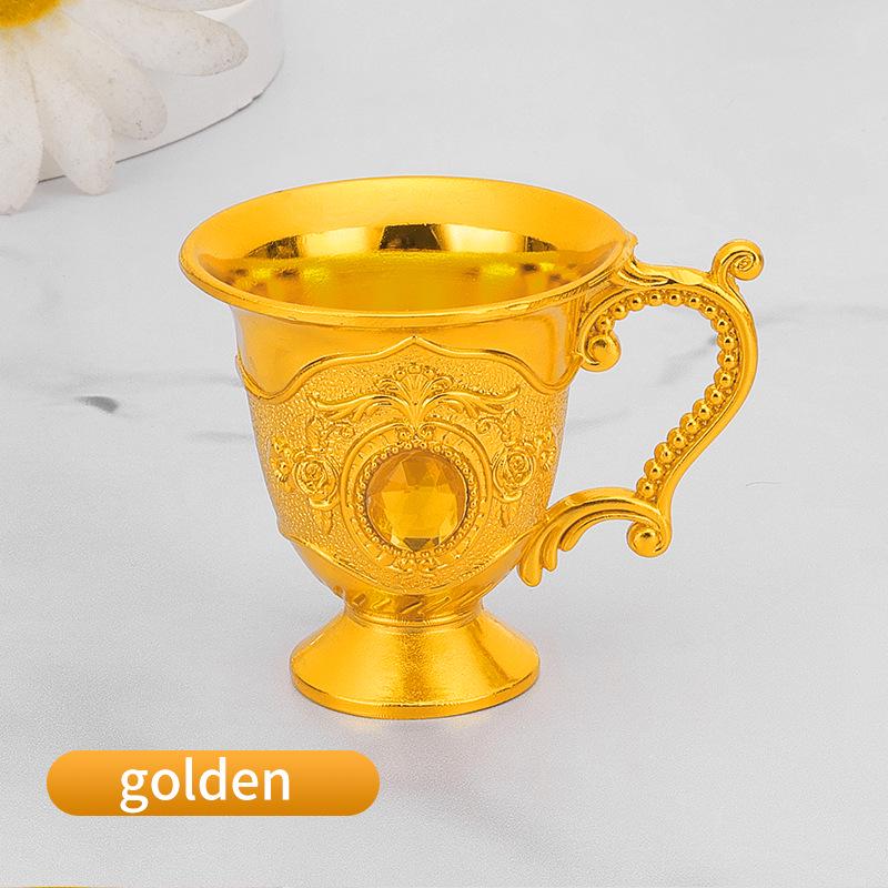 

Стильный европейский и американский креативный металлический набор винных бокалов с узором из сплава и украшением драгоценными камнями 30 x 54 x 50 mm