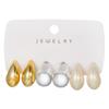 Fashion Earrings Versatile Premium French Smudge Color Niche Resin Earrings Set Irregular Square Earrings