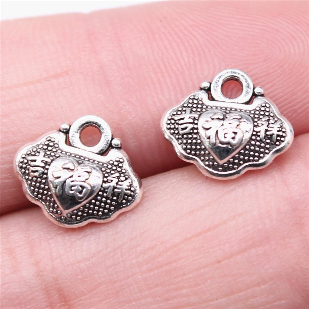 10pcs Chinese Character Ai Charms For Jewelry Making Chinese Style Knot Dragon Charms Chinese Character Love Charms