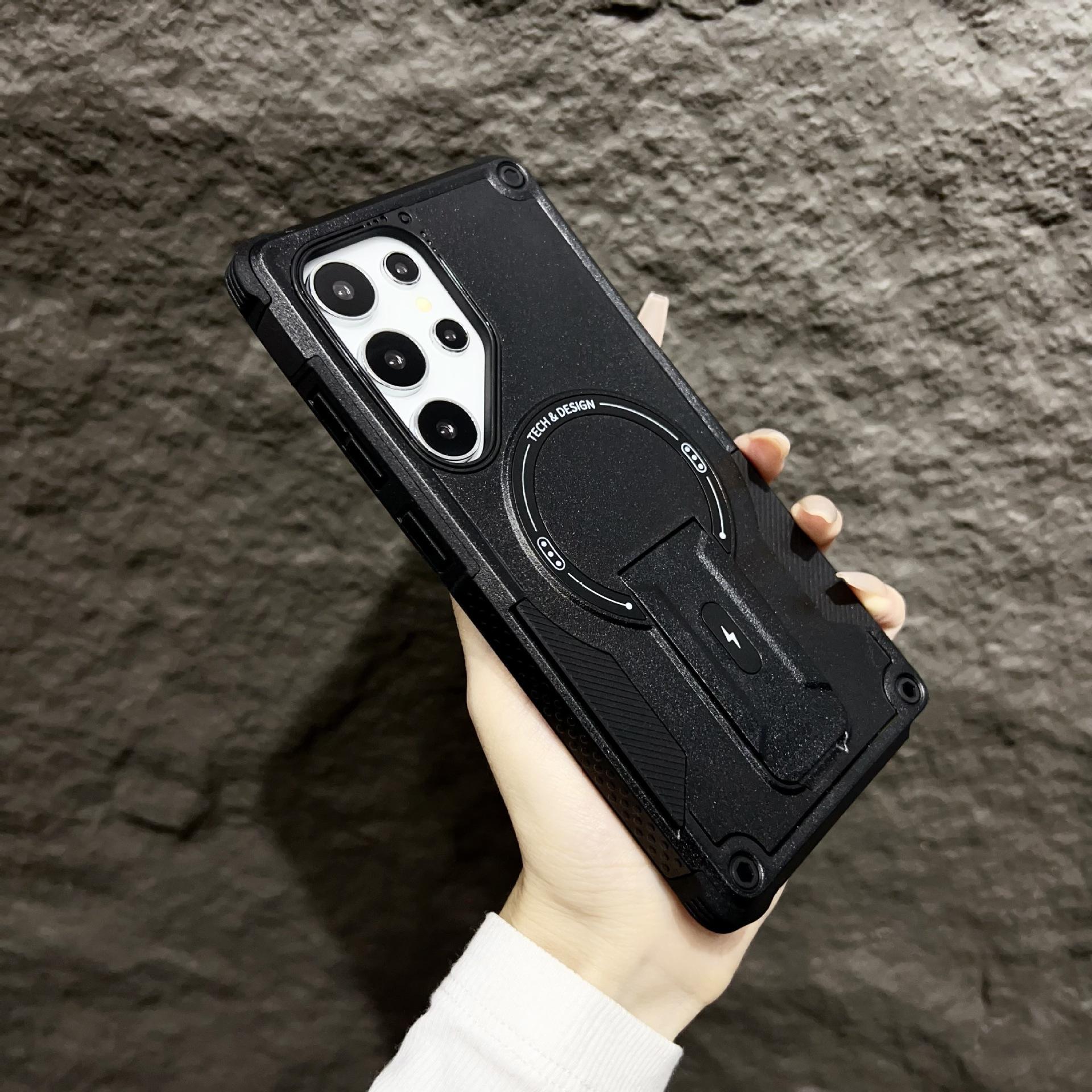 

Applicable to Samsung s26ultra Bundesliga magnetic suction bracket mobile phone case with rope hard case s25 advanced anti-drop protective case S26 ultra