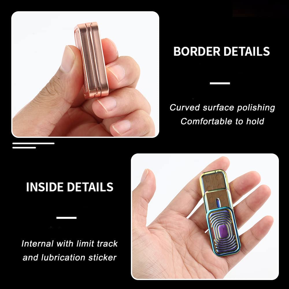 EDC Metal Fidget Slide Toy - Stress Relieving EDC Fidget Slide Leisure Metal Adult Hand Toy Office Desk Toy Gift Pressure Toys
