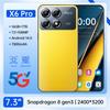 X6 Pro 6,6-дюймовий Android-смартфон - 2 ГБ ОЗП + 16 ГБ ПЗП, Повна мережа, Стильний дизайн камери зі штучним інтелектом