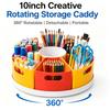 11inch Creative Rotating Storage Caddy 161° Rotatable Art Supply Organizer Portable Rotating Marker Desk Organizer for Office