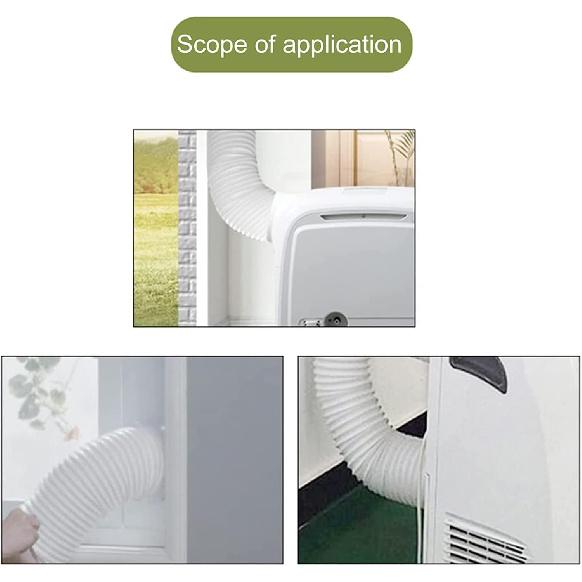 YOUTHINK Air Conditioner Exhaust Hose Connector, ABS AC Round Coupler Portable AC Adjustable Exhaust Duct Interface Accessories for 1.5P Mobile Air