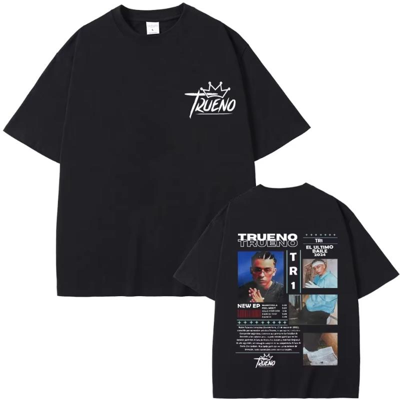 Rapper Trueno Album Tour Merch Tshirt Men Women Clothes Fashion Short Sleeve Tee Shirt Streetwear Loose Tshirts Unisex