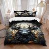 3pcs Mythical Deer Art Duvet Cover Set -Includes 1 Duvet Cover and 2 Pillowcases, No Quilt Core, All-Season Home Decor Yy251111186