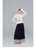 Velvet Hollow Hem A-line Cake Skirt - Women's Slimming Autumn/Winter 2025