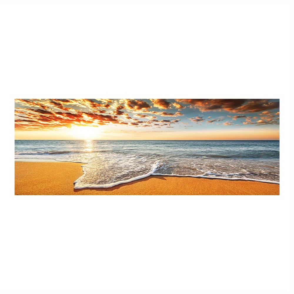 

Современная картина на холсте «Волна», закат на пляже, постеры с видом на море и принты для настенного искусства, фотографии для декора гостиной, спальни 50x150cm