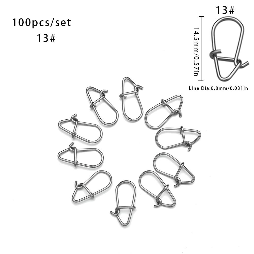 100 pcs/lot joli baril de pêche pivotant boutons-pression de sécurité crochets hameçon boîte de matériel de pêche accessoire outil leurres