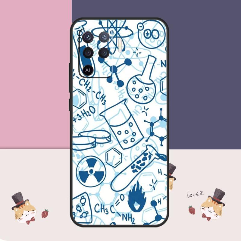 Vintage Chemistry Laboratory Case For Oppo A76 A96 A16 A60 A98 A58 A78 A18 A38 A80 A40 A77 A57 A17 A74 A54 A94 A15 A5 Pro