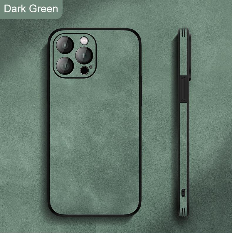 

Shockproof Vintage Leather Case for iPhone 16 15 14 13 12 Mini 11 Pro X XR XS Max Plus i Phone 14 Soft Silicon Matte Cover Funda For iPhone 12 Mini