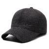 Junbie Men's Outdoor Winter Wool Blend Baseball Cap with Earflaps