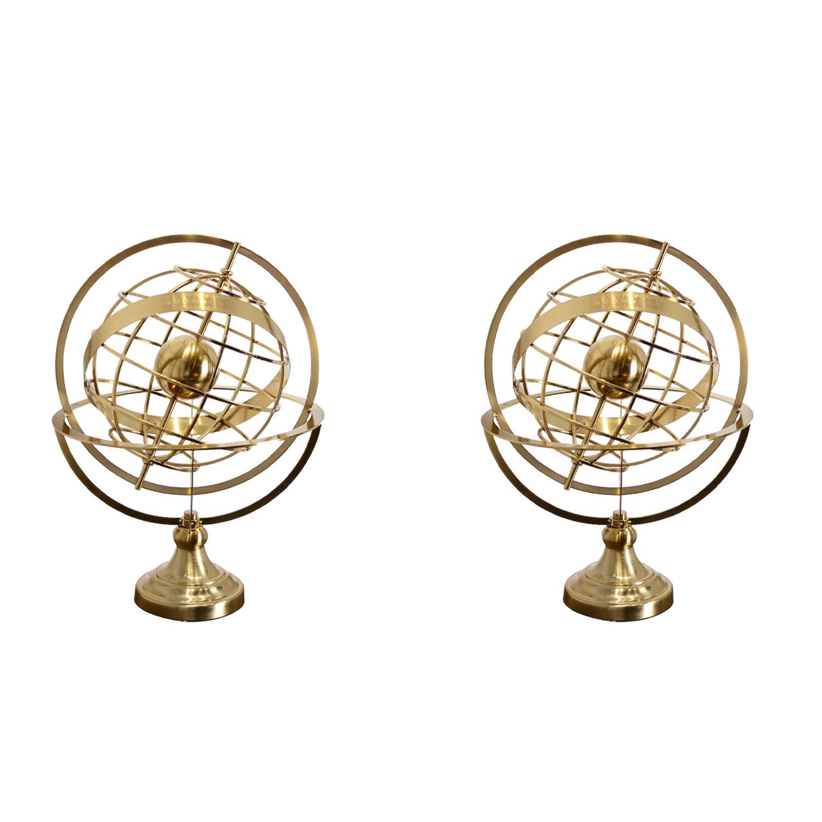 

Rotating Globe Ornaments Rotating Globe Artwork Collectible Gifts Creative for Studies Dining Areas Countertop Office Shelf 25cmx36cm
