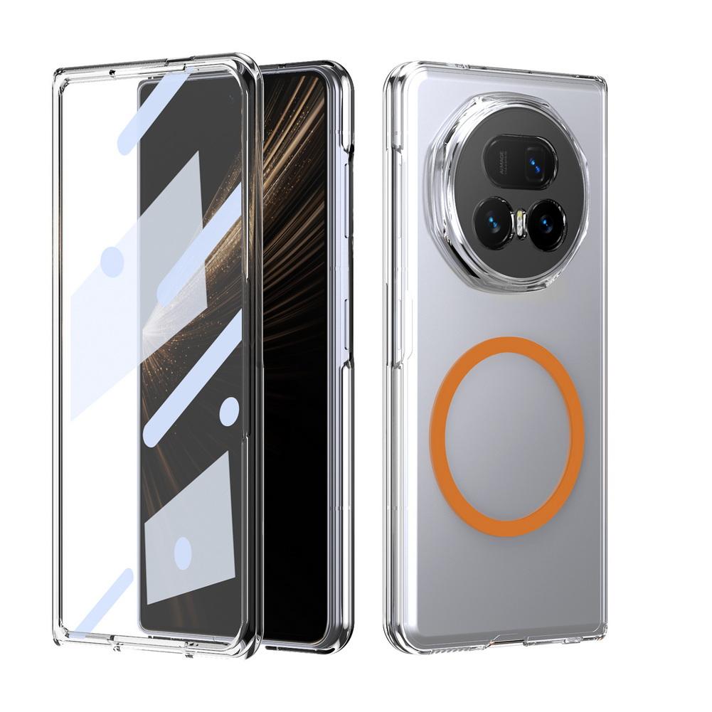 Metal Camera Edge Buttons Magnet Adsorption Tempered Glass Protect Case For Honor Magic V 5 V5 MAGIC V3 Camera Protection Cover
